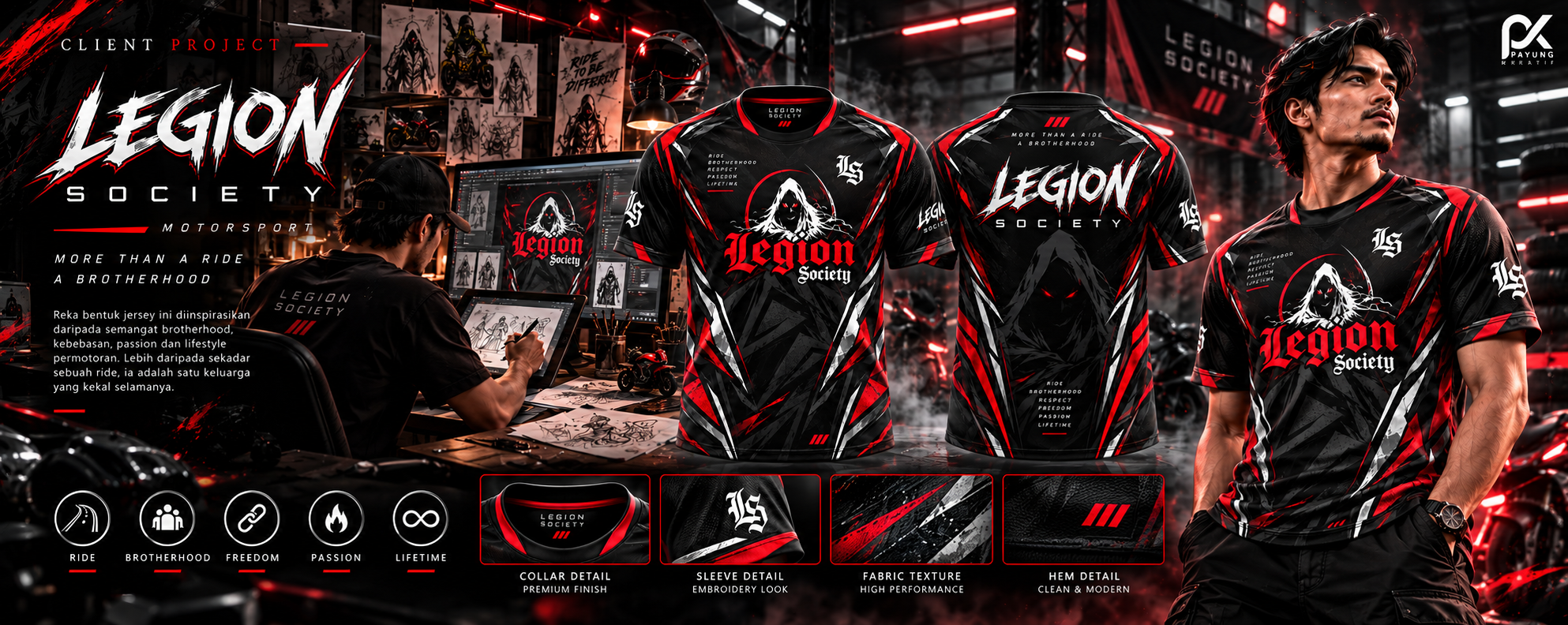 LEGION SOCIETY — MOTORSPORT JERSEY showcase