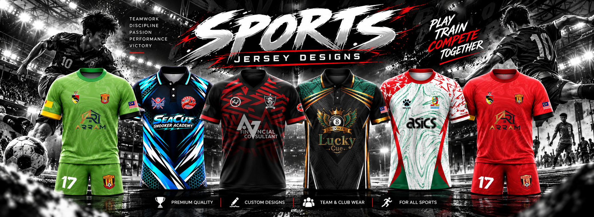 Contoh rekaan jersey sukan PAYUNG KREATIF