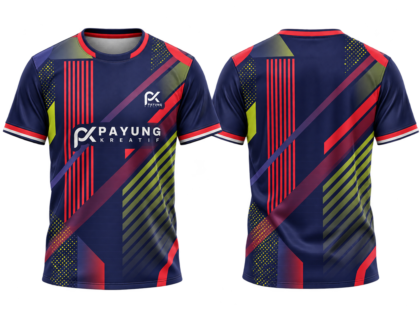 Design 31 — navy / blue / red / yellow